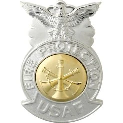 Best Sale 👍 Ira Green, Inc Air Force Badge, Assistant Fire Chief, Mirror Finish, Pin-On, Regular Size 🌟